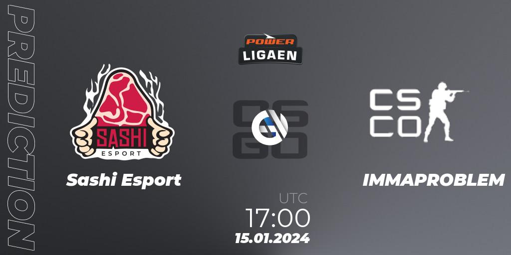 Sashi Esport - IMMAPROBLEM: прогноз. 22.01.2024 at 19:00, Counter-Strike (CS2), Dust2.dk Ligaen Season 25
