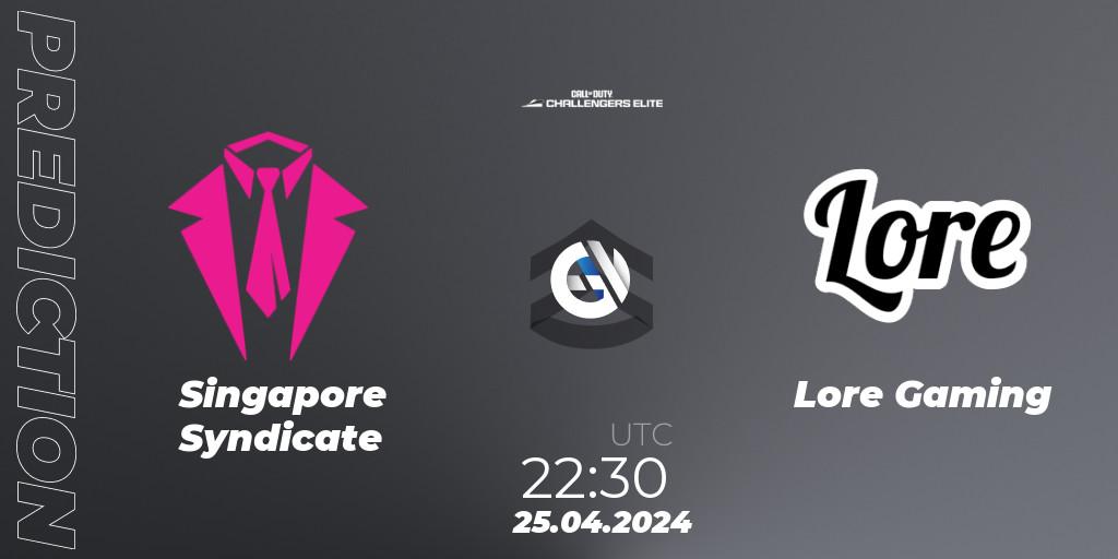 Singapore Syndicate - Lore Gaming: прогноз. 25.04.2024 at 22:30, Call of Duty, Call of Duty Challengers 2024 - Elite 2: NA