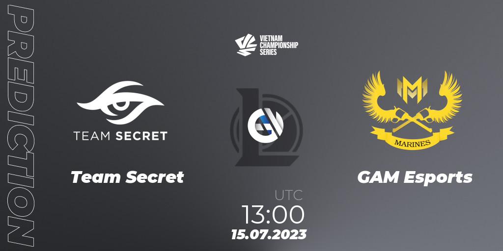 Team Secret - GAM Esports: прогноз. 15.07.2023 at 13:00, LoL, VCS Dusk 2023