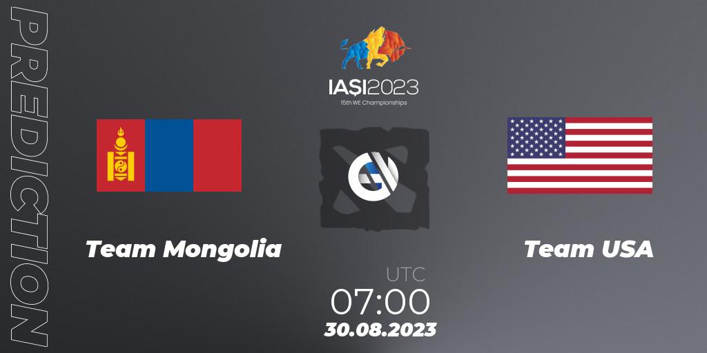 Team Mongolia - Team USA: прогноз. 30.08.2023 at 07:36, Dota 2, IESF World Championship 2023