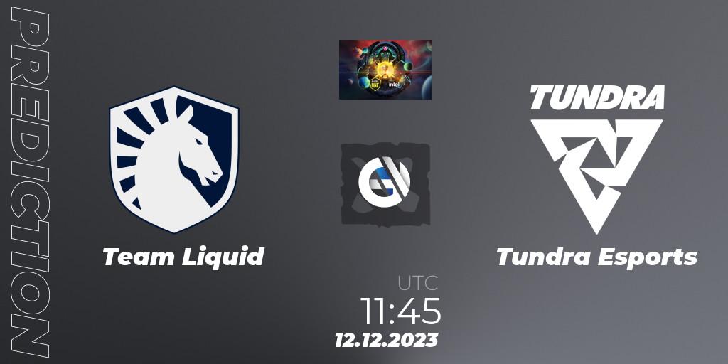 Team Liquid - Tundra Esports: прогноз. 12.12.2023 at 12:45, Dota 2, ESL One - Kuala Lumpur 2023