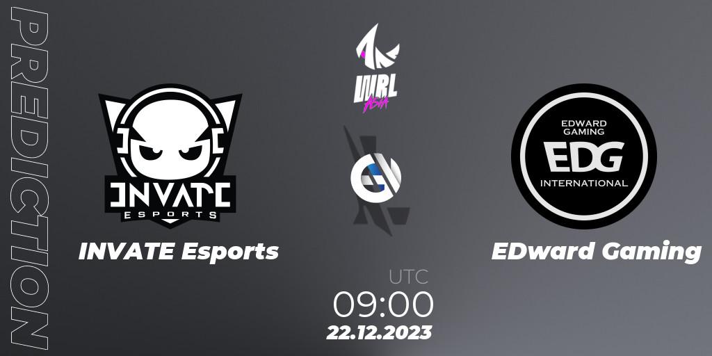 INVATE Esports - EDward Gaming: прогноз. 22.12.23, Wild Rift, WRL Asia 2023 - Season 2 - Regular Season