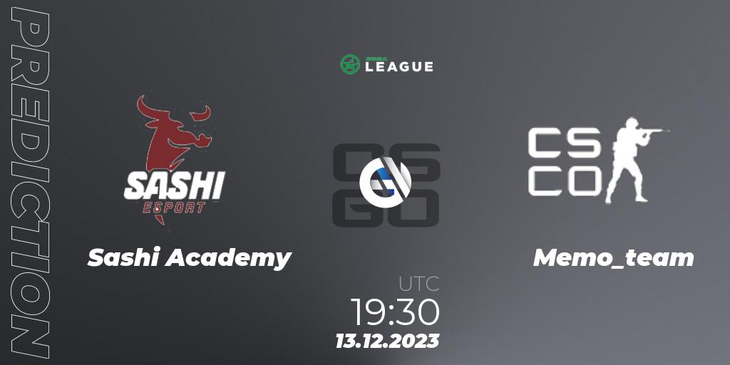 Sashi Academy - Memo_team: прогноз. 13.12.2023 at 19:30, Counter-Strike (CS2), ESEA Season 47: Open Division - Europe