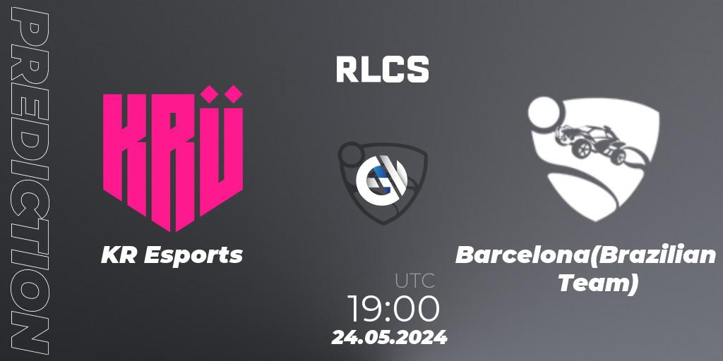 KRÜ Esports - Barcelona(Brazilian Team): прогноз. 24.05.2024 at 19:00, Rocket League, RLCS 2024 - Major 2: SAM Open Qualifier 6