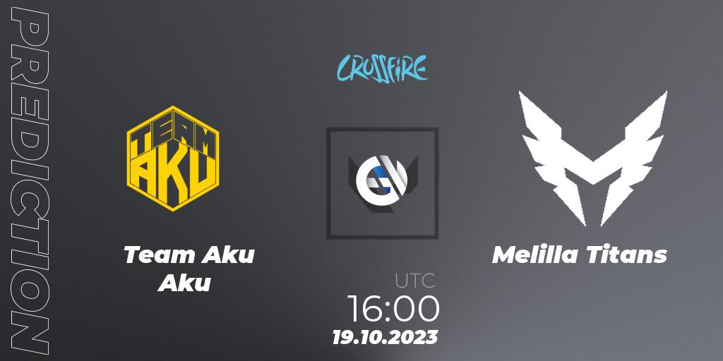 Team Aku Aku - Melilla Titans: прогноз. 19.10.2023 at 16:00, VALORANT, LVP - Crossfire Cup 2023: Contenders #2
