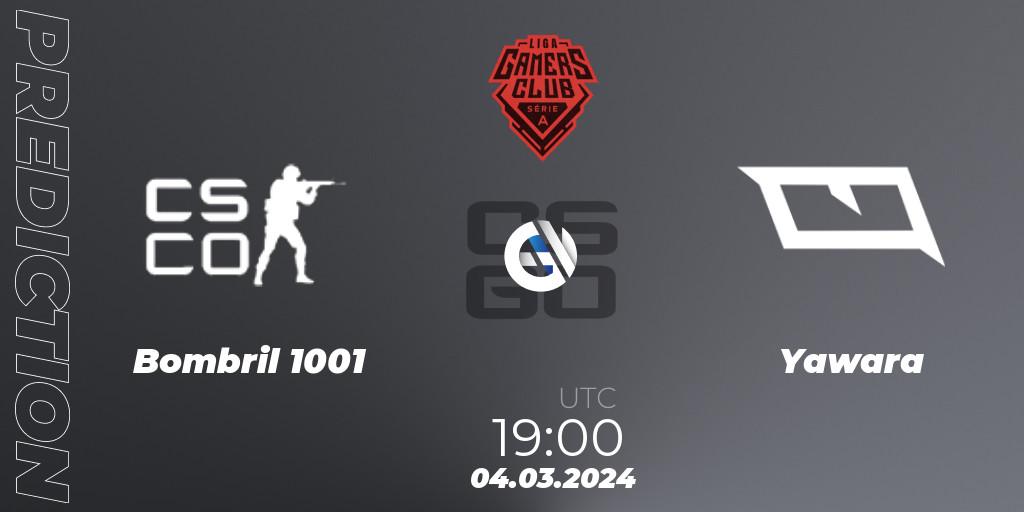 Bombril 1001 - Yawara: прогноз. 04.03.2024 at 19:00, Counter-Strike (CS2), Gamers Club Liga Série A: February 2024