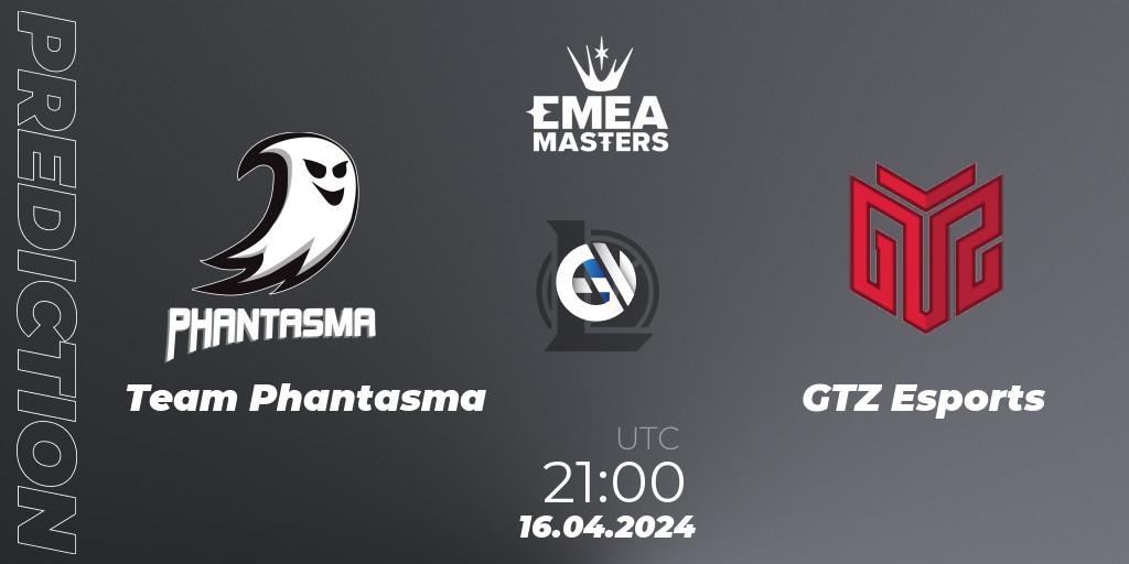 Team Phantasma - GTZ Esports: прогноз. 16.04.24, LoL, EMEA Masters Spring 2024 - Play-In