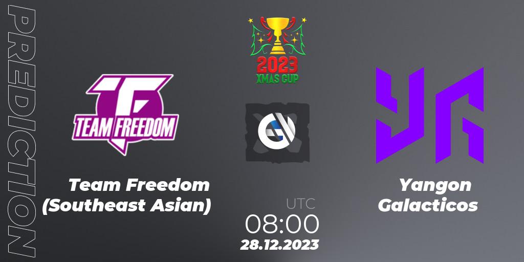 Team Freedom (Southeast Asian) - Yangon Galacticos: прогноз. 28.12.2023 at 08:05, Dota 2, Xmas Cup 2023