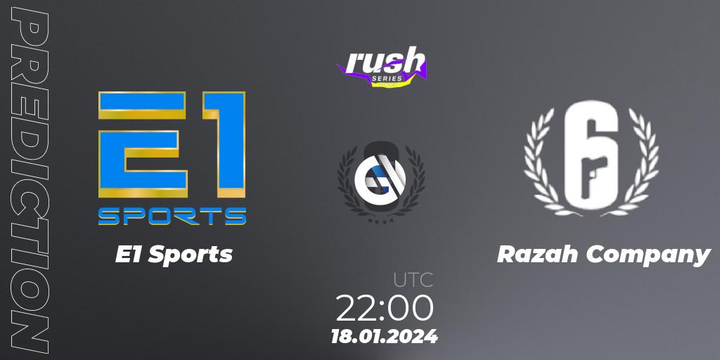 E1 Sports - Razah Company: прогноз. 18.01.2024 at 22:00, Rainbow Six, RUSH SERIES Summer