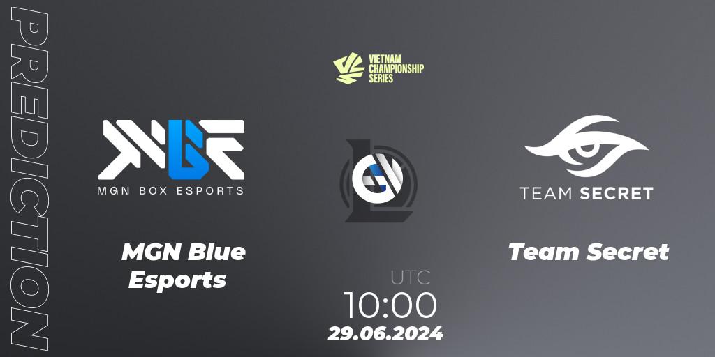 MGN Blue Esports - Team Secret: прогноз. 25.07.2024 at 10:00, LoL, VCS Summer 2024 - Group Stage