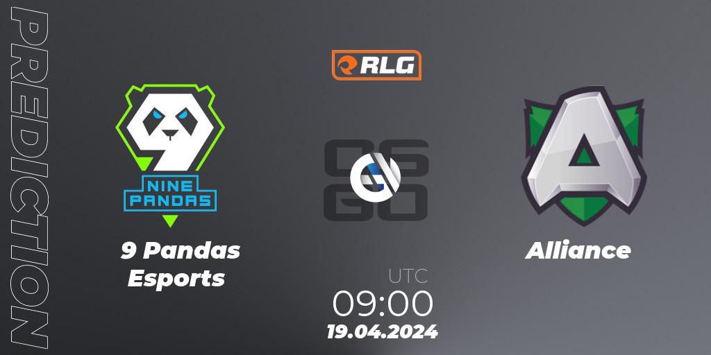 9 Pandas Esports - Alliance: прогноз. 19.04.2024 at 09:00, Counter-Strike (CS2), RES European Series #2