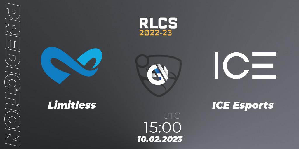 Limitless - ICE Esports: прогноз. 10.02.2023 at 15:00, Rocket League, RLCS 2022-23 - Winter: Sub-Saharan Africa Regional 2 - Winter Cup