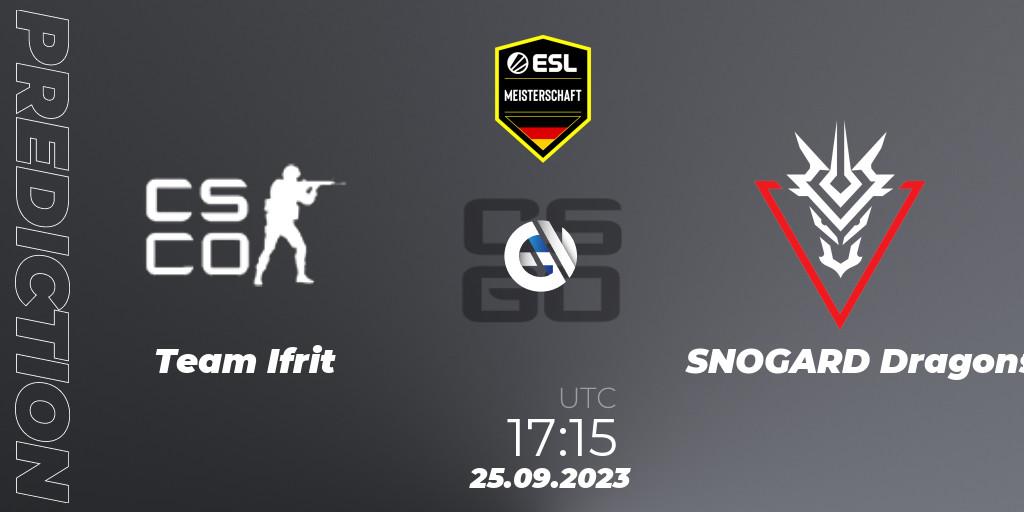 Team Ifrit - SNOGARD Dragons: прогноз. 25.09.2023 at 17:15, Counter-Strike (CS2), ESL Meisterschaft: Autumn 2023