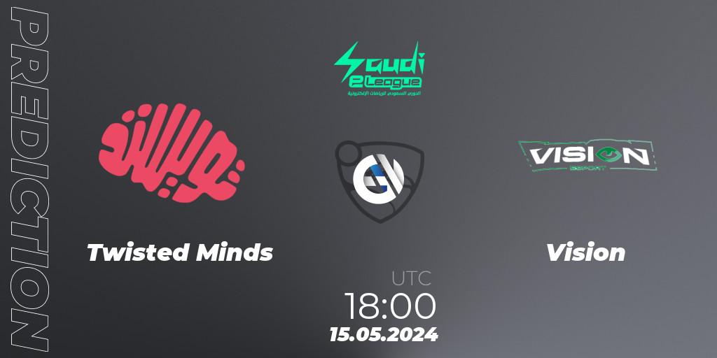 Twisted Minds - Vision: прогноз. 15.05.2024 at 18:00, Rocket League, Saudi eLeague 2024 - Major 2: Online Major Phase 1