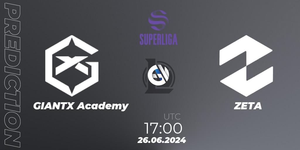 GIANTX Academy - ZETA: прогноз. 26.06.2024 at 17:00, LoL, LVP Superliga Summer 2024