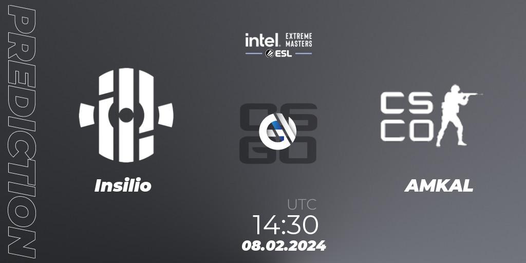 Insilio - AMKAL: прогноз. 08.02.24, CS2 (CS:GO), Intel Extreme Masters China 2024: European Closed Qualifier