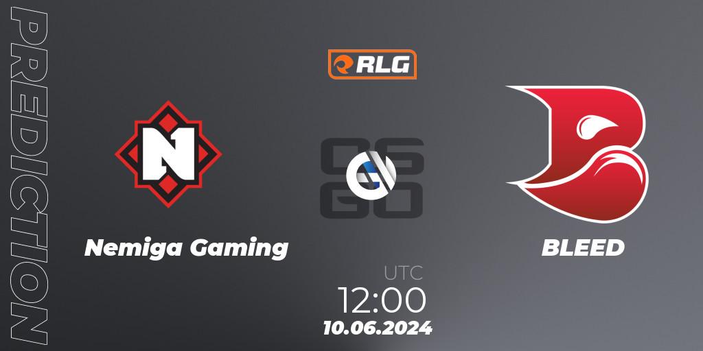 Nemiga Gaming - BLEED: прогноз. 10.06.2024 at 12:00, Counter-Strike (CS2), RES European Series #5
