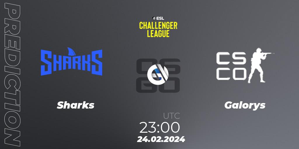Sharks - Galorys: прогноз. 24.02.2024 at 23:00, Counter-Strike (CS2), ESL Challenger League Season 47: South America