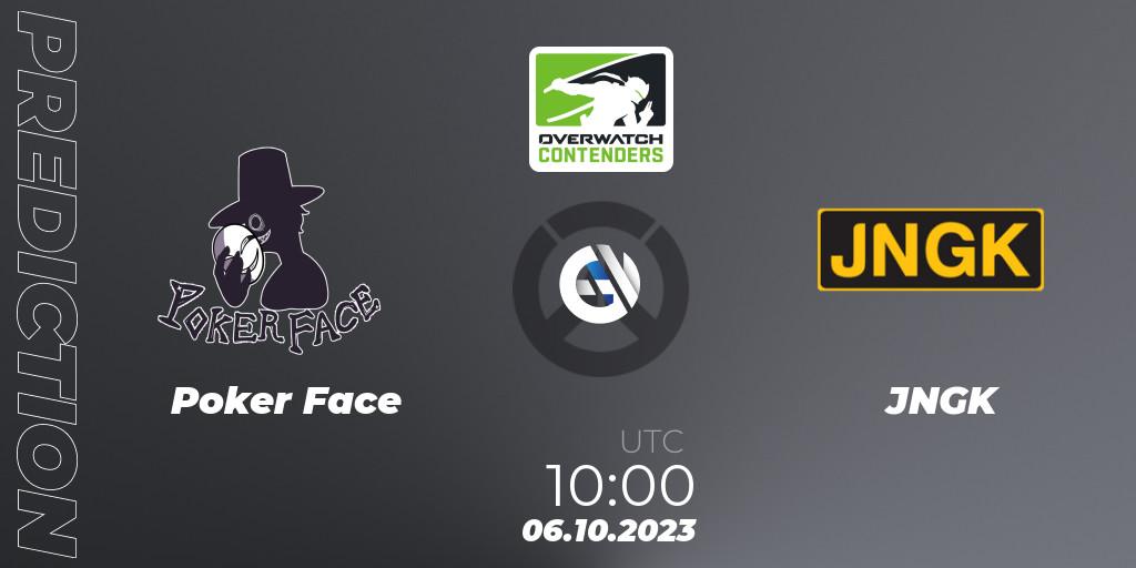 Poker Face - JNGK: прогноз. 06.10.2023 at 10:00, Overwatch, Overwatch Contenders 2023 Fall Series: Korea