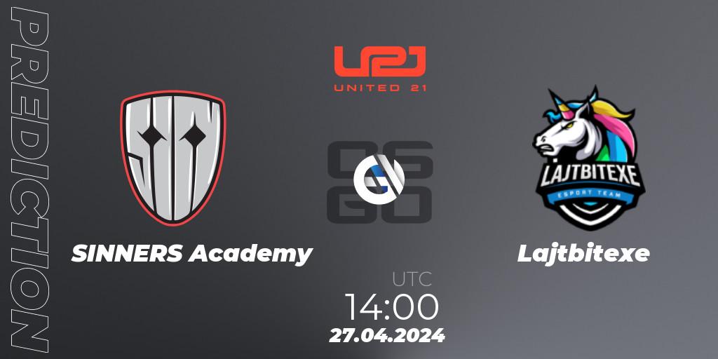 SINNERS Academy - Lajtbitexe: прогноз. 27.04.2024 at 14:30, Counter-Strike (CS2), United21 Season 13: Division 2