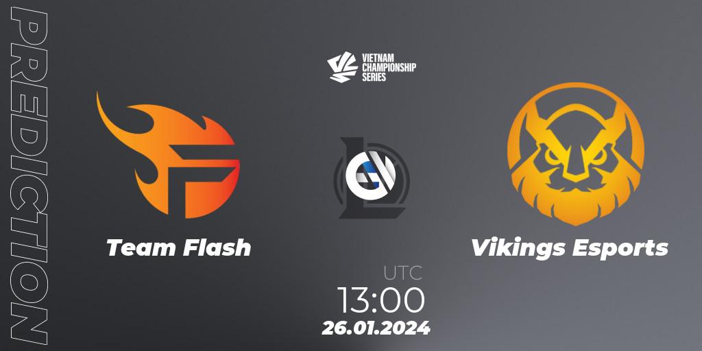 Team Flash - Vikings Esports: прогноз. 26.01.2024 at 13:00, LoL, VCS Dawn 2024 - Group Stage