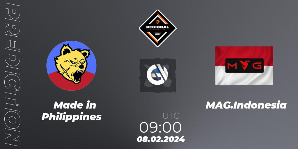Made in Philippines - MAG.Indonesia: прогноз. 08.02.2024 at 10:01, Dota 2, RES Regional Series: SEA #1