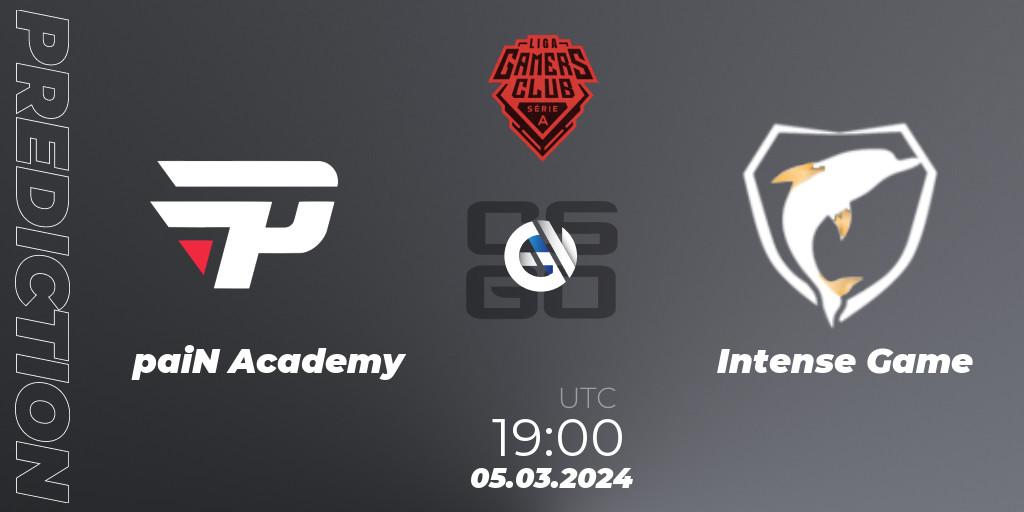 paiN Academy - Intense Game: прогноз. 05.03.24, CS2 (CS:GO), Gamers Club Liga Série A: February 2024