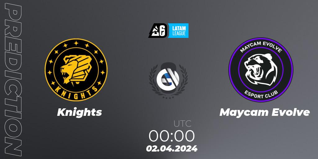 Knights - Maycam Evolve: прогноз. 02.04.2024 at 00:00, Rainbow Six, LATAM League 2024 - Stage 1: LATAM South