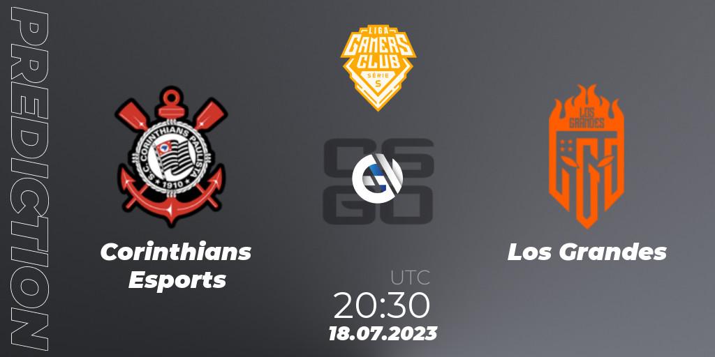 Corinthians Esports - Los Grandes: прогноз. 18.07.2023 at 21:00, Counter-Strike (CS2), Gamers Club Liga Série S: Season 3