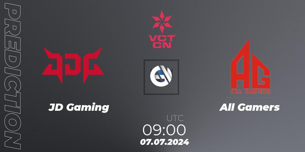JD Gaming - All Gamers: прогноз. 07.07.2024 at 09:00, VALORANT, VALORANT Champions Tour China 2024: Stage 2 - Group Stage