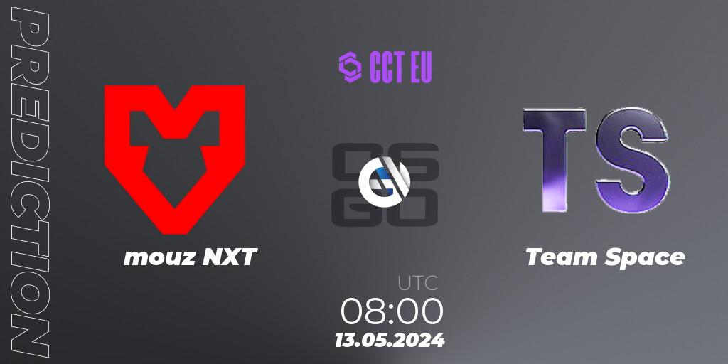mouz NXT - Team Space: прогноз. 13.05.2024 at 08:00, Counter-Strike (CS2), CCT Season 2 European Series #3