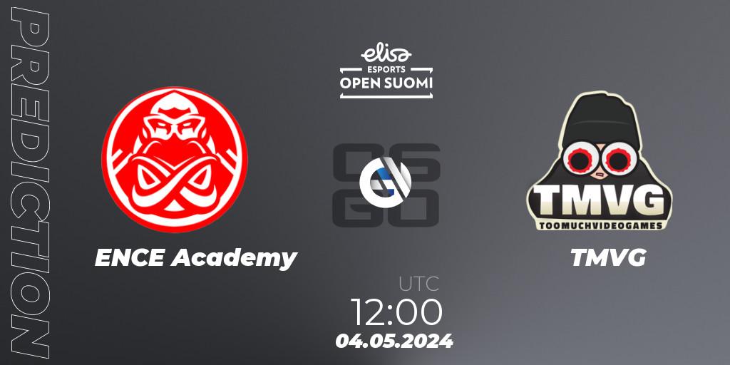ENCE Academy - TMVG: прогноз. 04.05.2024 at 12:00, Counter-Strike (CS2), Elisa Open Suomi Season 6