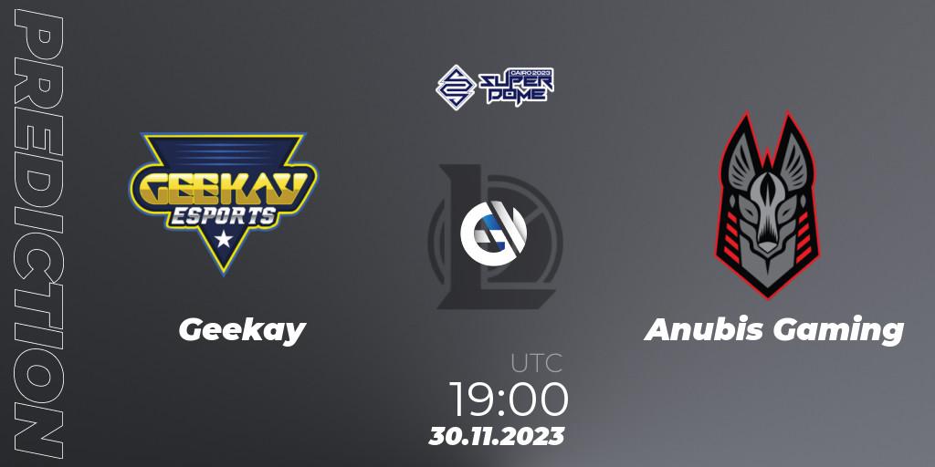 Geekay - Anubis Gaming: прогноз. 30.11.23, LoL, Superdome 2023 - Egypt