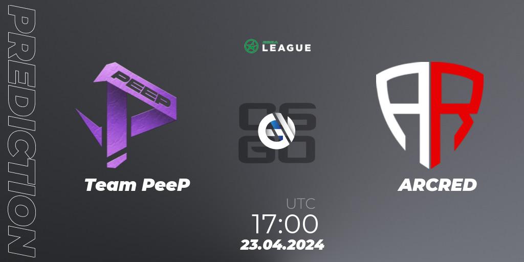 Team PeeP - ARCRED: прогноз. 23.04.24, CS2 (CS:GO), ESEA Season 49: Advanced Division - Europe