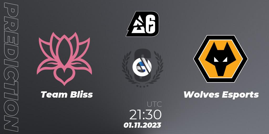 Team Bliss - Wolves Esports: прогноз. 01.11.2023 at 21:40, Rainbow Six, BLAST Major USA 2023