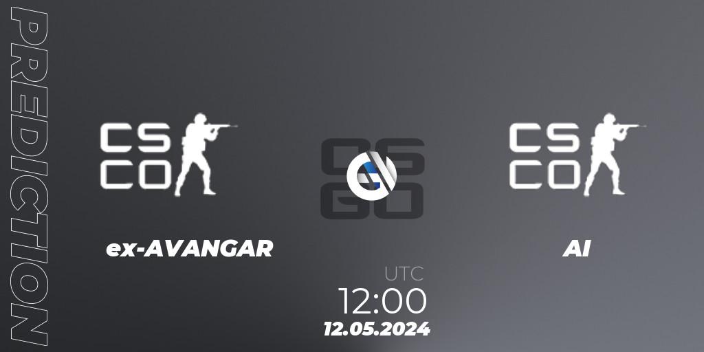 ex-AVANGAR - AI: прогноз. 12.05.2024 at 12:50, Counter-Strike (CS2), 1xBet QRK Cup 2024