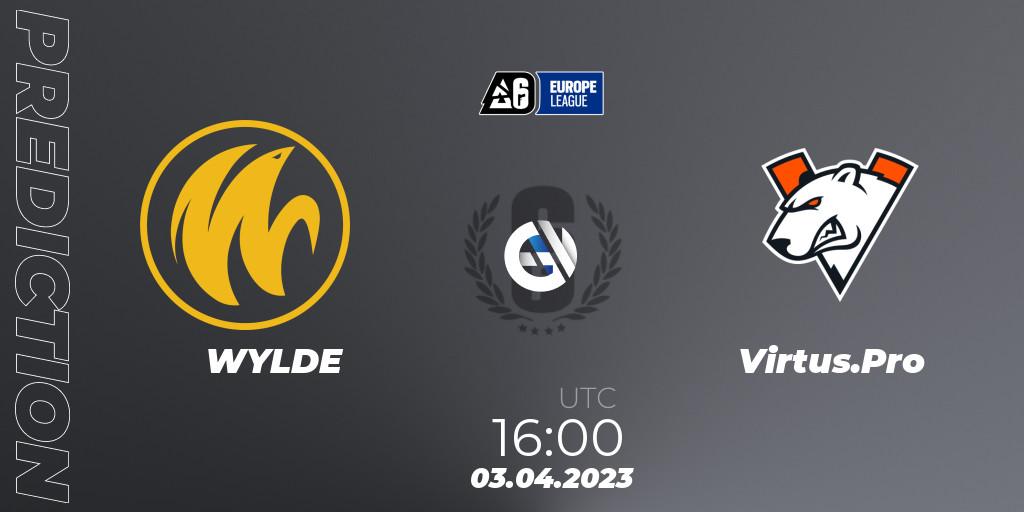 WYLDE - Virtus.Pro: прогноз. 03.04.2023 at 16:00, Rainbow Six, Europe League 2023 - Stage 1
