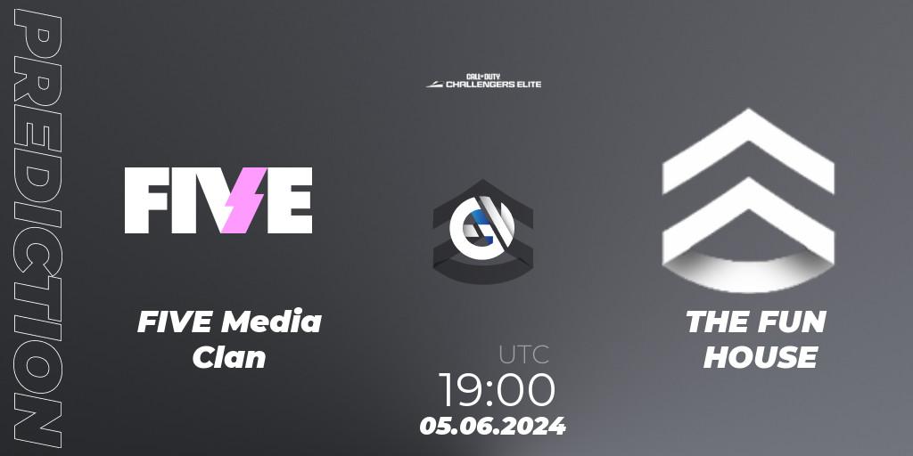 FIVE Media Clan - THE FUN HOUSE: прогноз. 05.06.2024 at 19:00, Call of Duty, Call of Duty Challengers 2024 - Elite 3: EU
