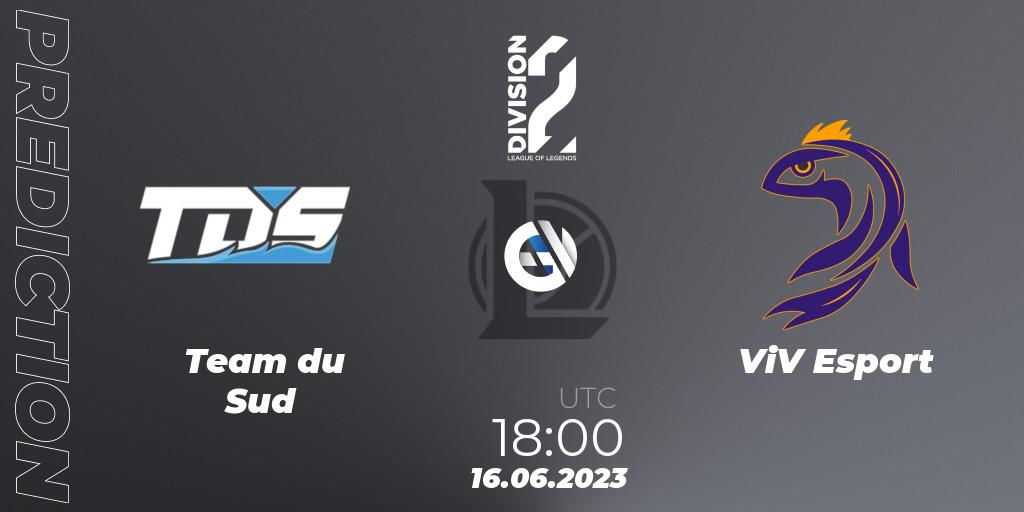 Team du Sud - ViV Esport: прогноз. 16.06.2023 at 18:00, LoL, LFL Division 2 Summer 2023 - Group Stage