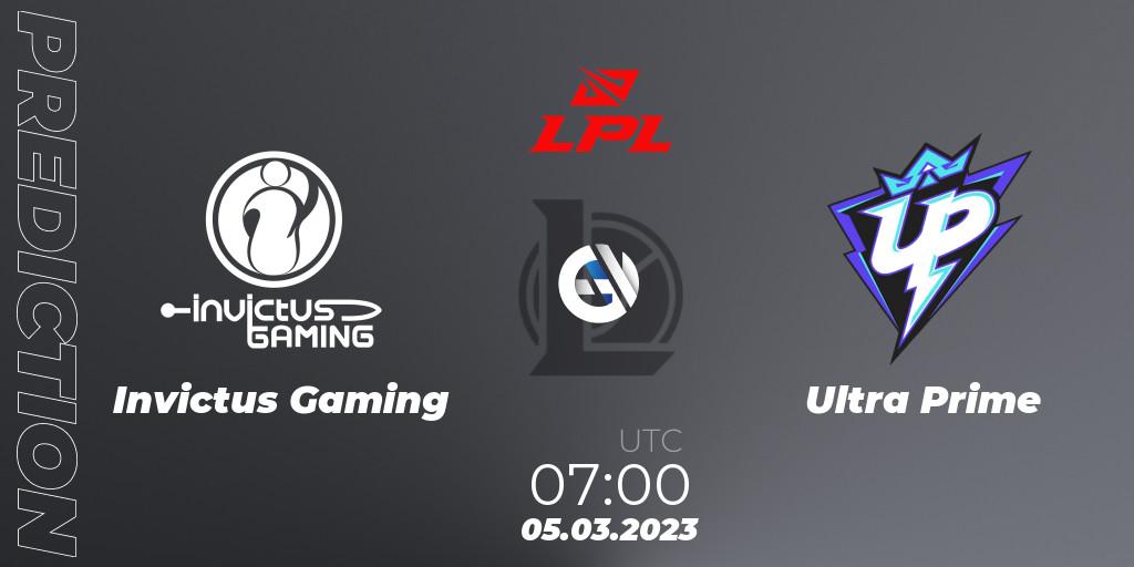 Invictus Gaming - Ultra Prime: прогноз. 05.03.23, LoL, LPL Spring 2023 - Group Stage