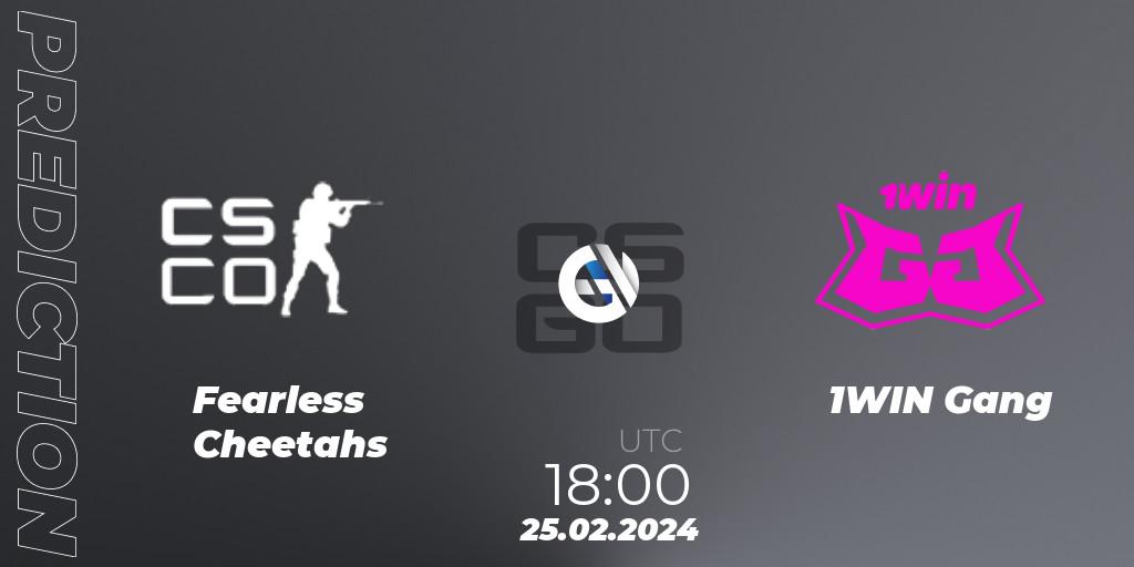 Fearless Cheetahs - 1WIN Gang: прогноз. 25.02.2024 at 18:00, Counter-Strike (CS2), ESL Impact Winter 2024 Cash Cup 4 Europe