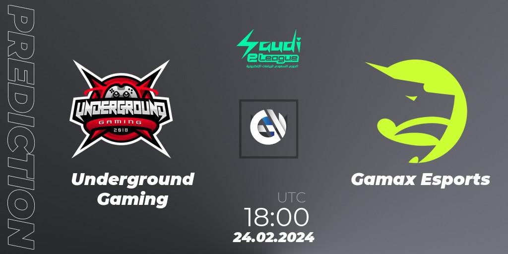 Underground Gaming - Gamax Esports: прогноз. 24.02.2024 at 18:00, VALORANT, Saudi eLeague 2024: Major 1