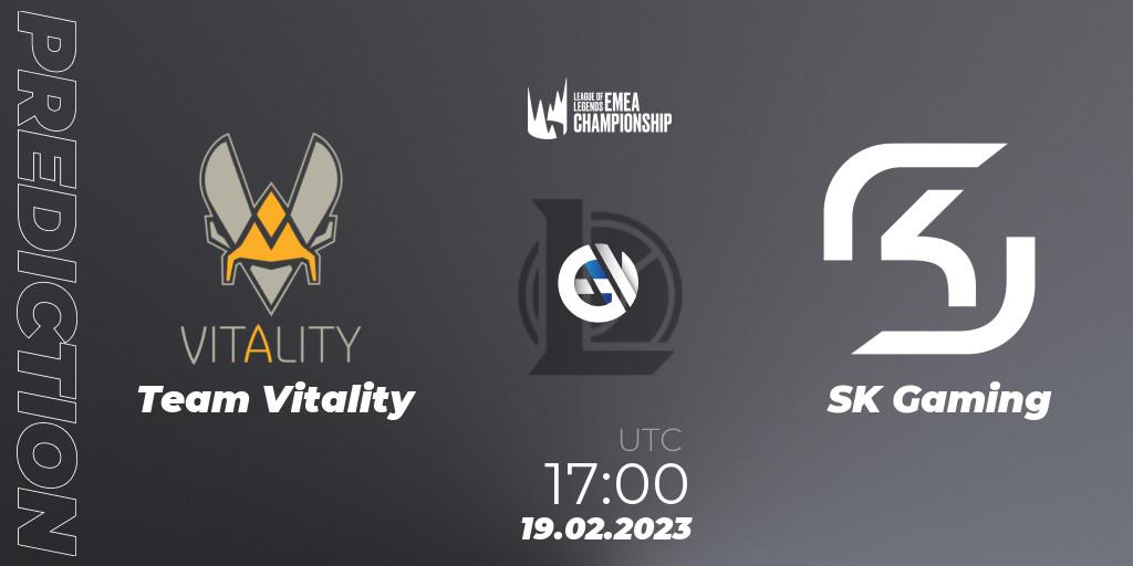 Team Vitality - SK Gaming: прогноз. 19.02.2023 at 17:00, LoL, LEC Winter 2023 - Stage 2