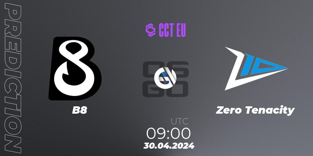 B8 - Zero Tenacity: прогноз. 30.04.2024 at 09:00, Counter-Strike (CS2), CCT Season 2 Europe Series 2 