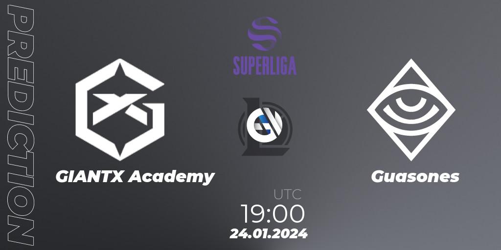GIANTX Academy - Guasones: прогноз. 24.01.24, LoL, Superliga Spring 2024 - Group Stage