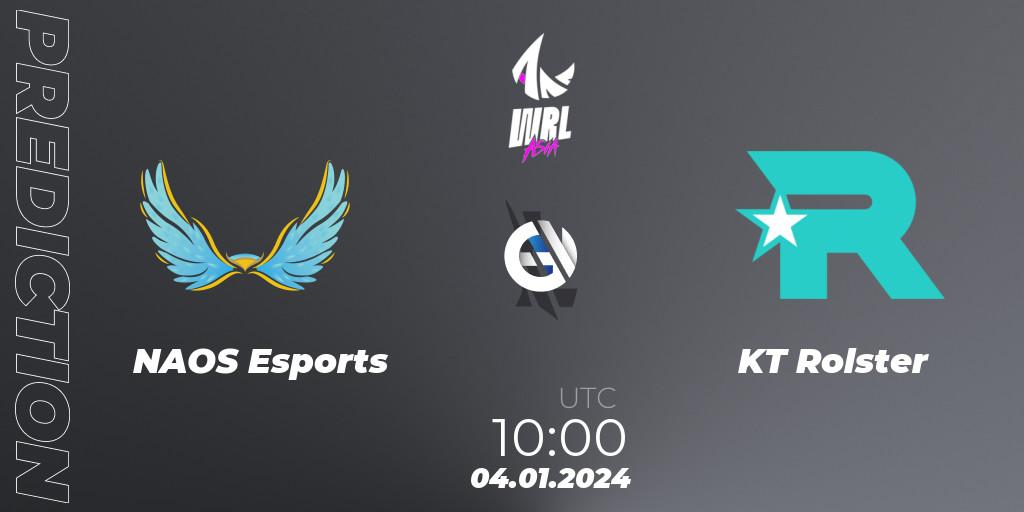 NAOS Esports - KT Rolster: прогноз. 04.01.24, Wild Rift, WRL Asia 2023 - Season 2: Asia-Pacific Conference