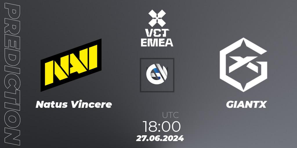 Natus Vincere - GIANTX: прогноз. 27.06.2024 at 19:00, VALORANT, VALORANT Champions Tour 2024: EMEA League - Stage 2 - Group Stage