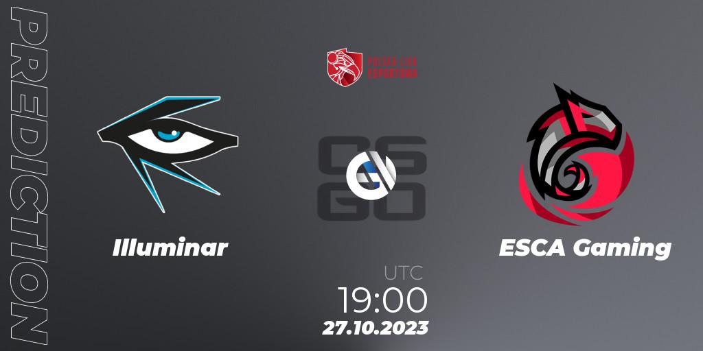 Illuminar - ESCA Gaming: прогноз. 27.10.2023 at 19:00, Counter-Strike (CS2), Polska Liga Esportowa 2023: Split #3
