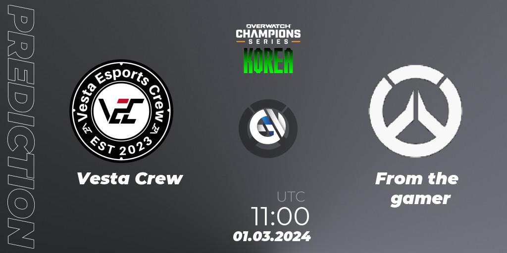Vesta Crew - From The Gamer: прогноз. 01.03.2024 at 11:00, Overwatch, Overwatch Champions Series 2024 - Stage 1 Korea