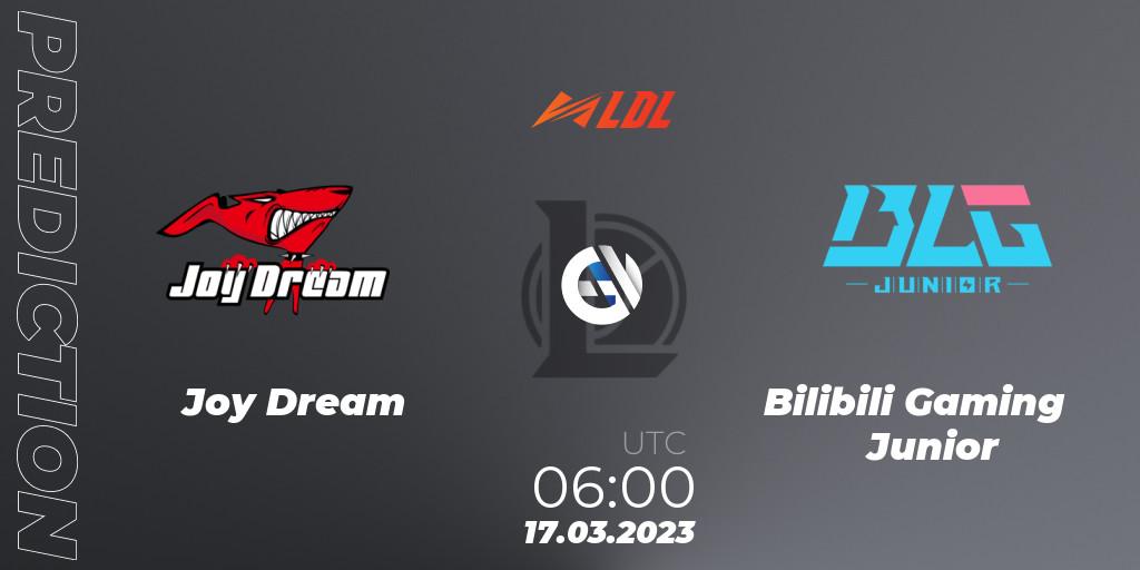 Joy Dream - Bilibili Gaming Junior: прогноз. 17.03.2023 at 06:00, LoL, LDL 2023 - Regular Season